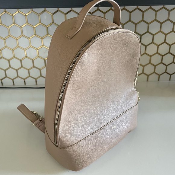 Riona Beige Backpack light academia academic professor Preppy Collegiate - Picture 2 of 9